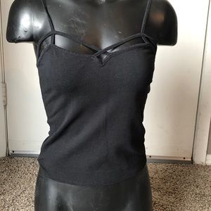 Strappy Black Crop Top